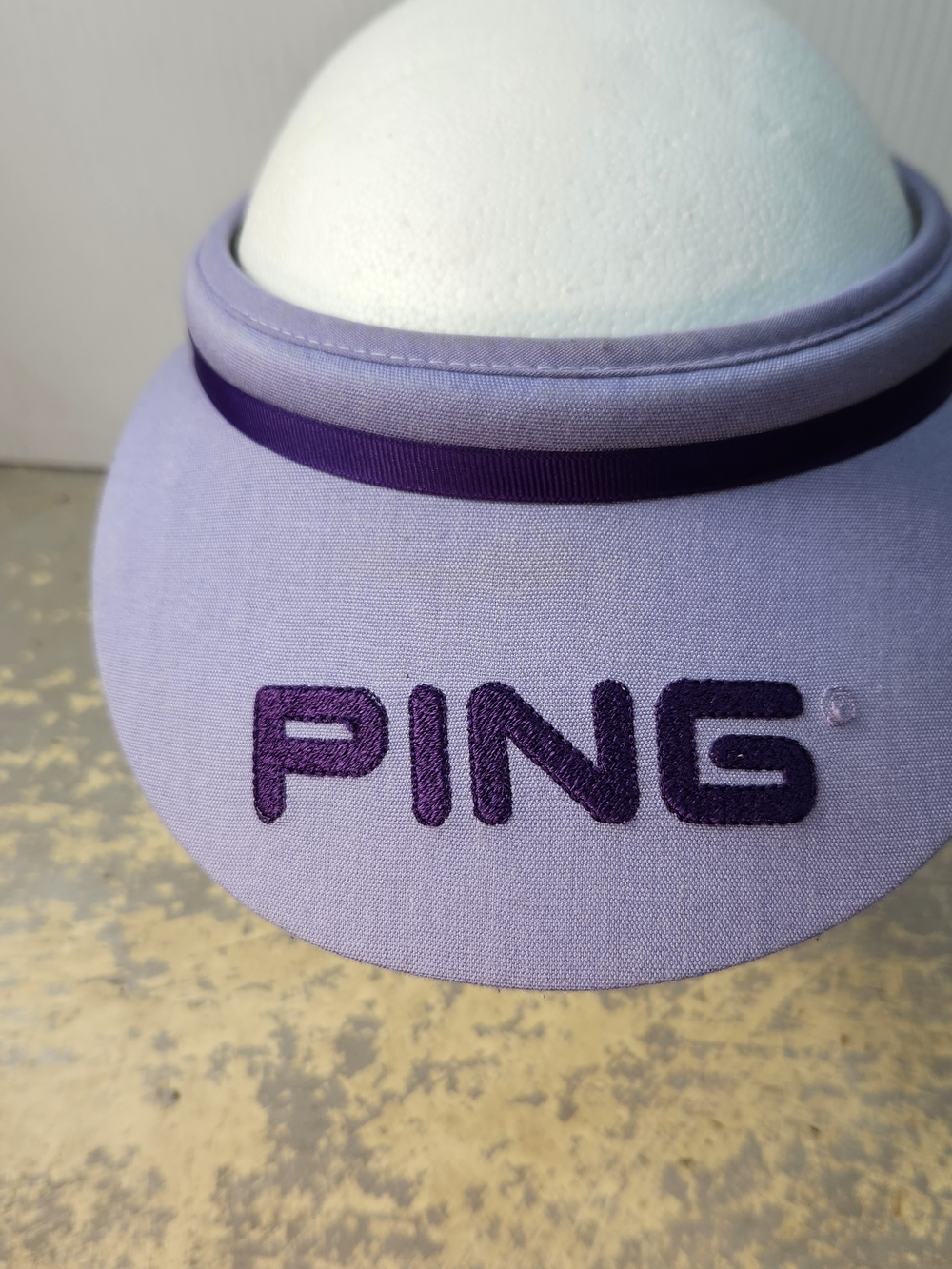 Vintage Ping by Karsten Lavender Purple Golf Visor Made in USA Adjustable